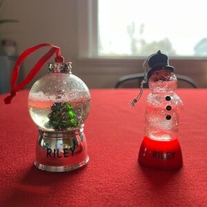 2 Name Light Up Christmas Ornaments - Riley